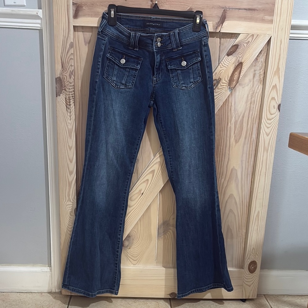 Aeropostale Blue Flare Wide Leg Jeans